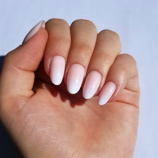 Babyboomer rose effet gel ~ Rond
